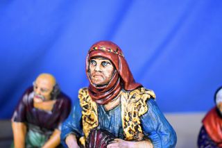 Lote 11 figuras Belén Yeso Años 60