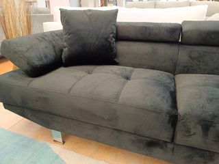 Sofá Rinconera Negro Terciopelo Nuevo