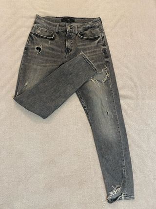 Jeans skinny Zara grigi strappati