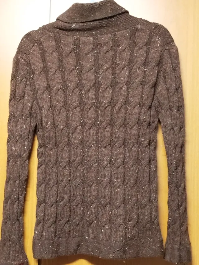 Cardigan lana vintage marrone