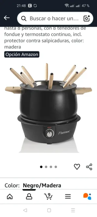 Set de Fondue Bestron 8 Tenedores