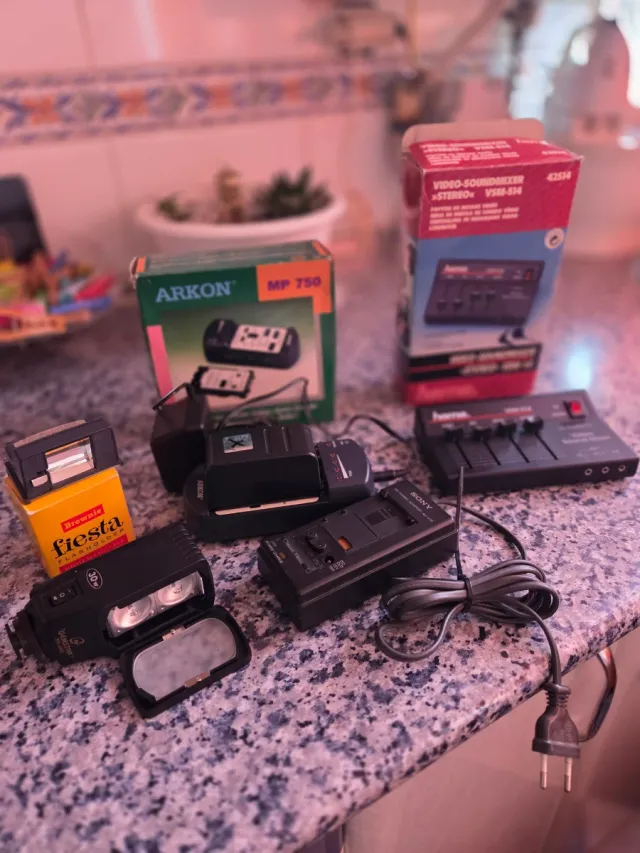 Lote de accesorios vintage para vídeo y fotografía