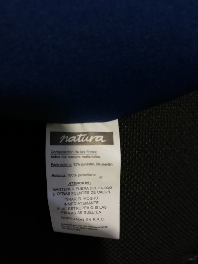 Cojín cervical Natura azul