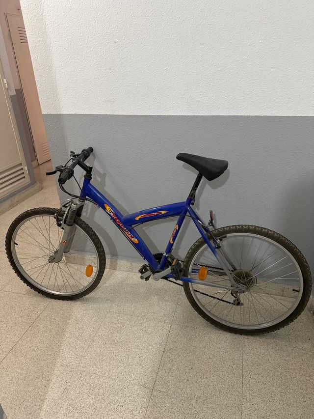 Bicicleta azul para adulto