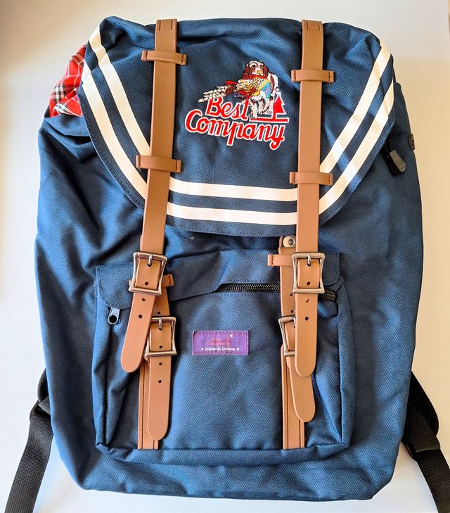 Zaino Best Company blu interno tartan