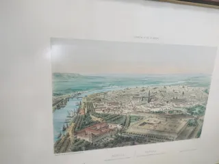 Cuadro Lámina Sevilla antigua enmarcada