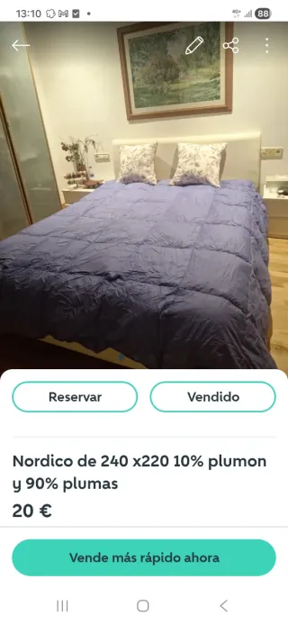 Nordico 240x220 plumón y plumas