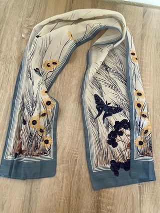 Fular Chal Estampado Mariposas Flores