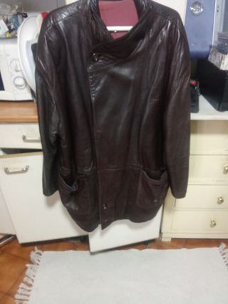 Chaquetón Piel Hombre Talla XXXL Marrón