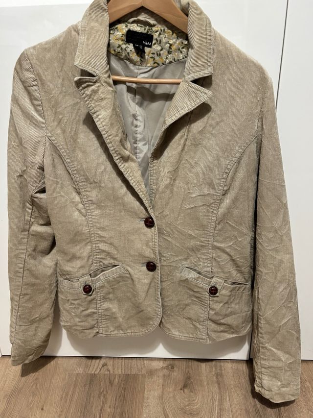 Blazer de pana H&M Beige Talla M
