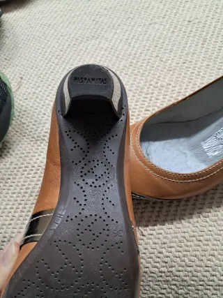 Zapatos de piel color teja