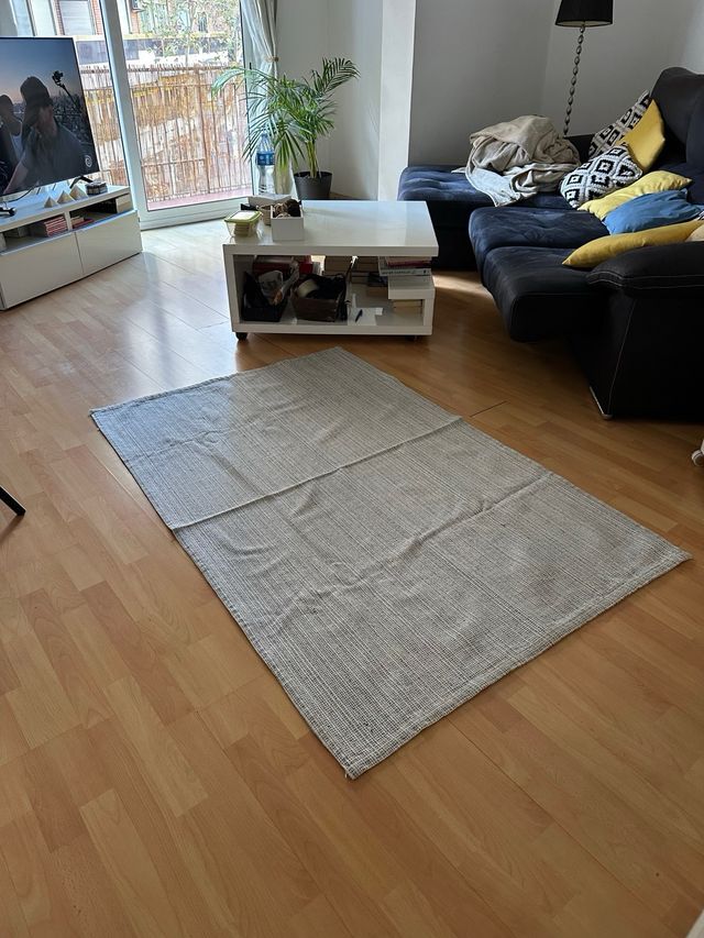 Tapete de Algodão 120x180 Cinza