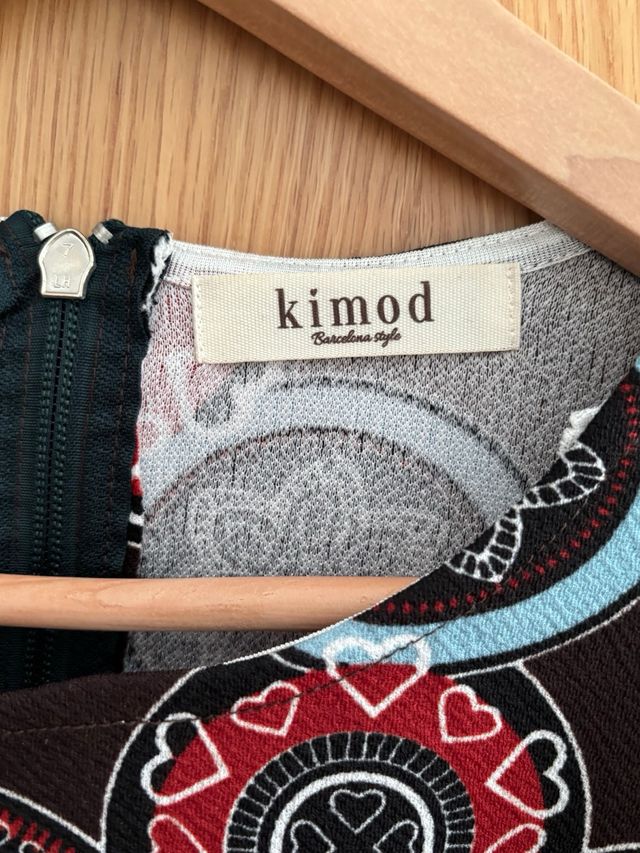 Vestido estampado Kimod marrón multicolor