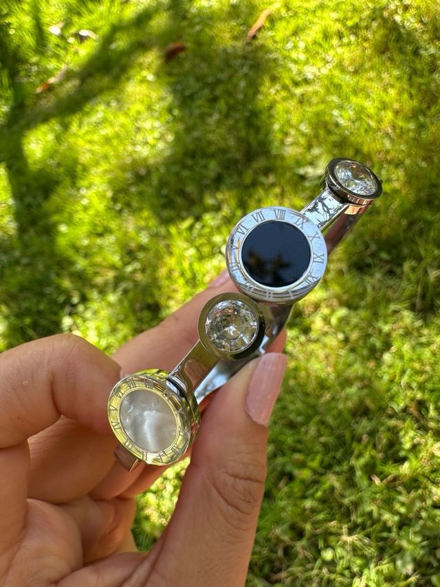 Pulsera Bvlgari Plata y Blanco