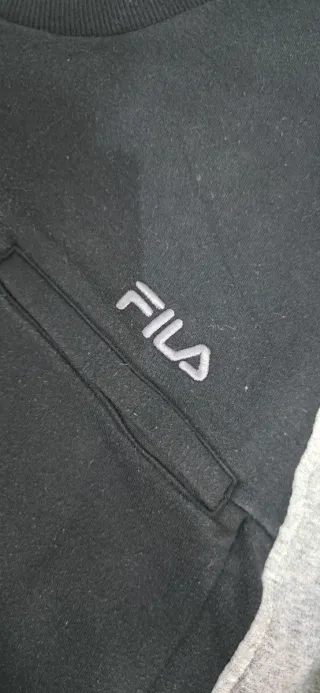 Sudadera Fila Rework Gris y Negra