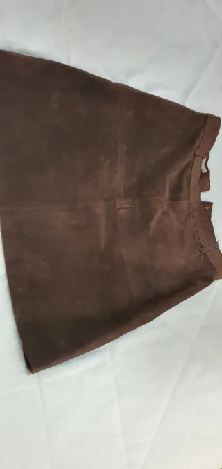 Minifalda de ante marrón