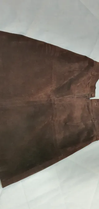 Minifalda de ante marrón