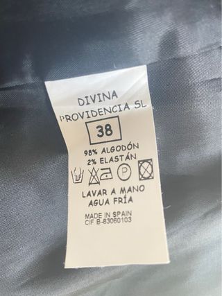 Gabardina/guardapolvo corta Divina Promesa T38