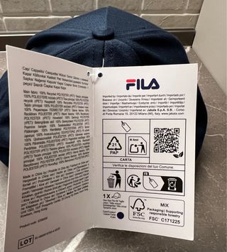 Cappello Fila Blu con Visiera