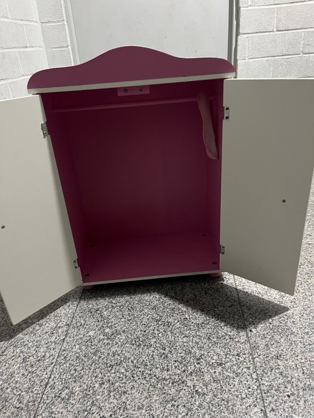 Armario Juguete Niña Madera Rosa