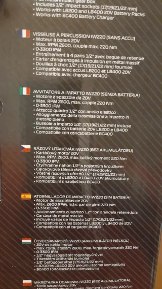 Avvitatore a impatto con valigetta