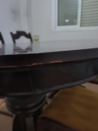 Set  de mesa comedor vintage y 4 sillas madera