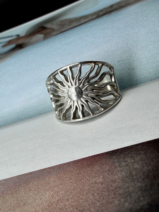 Anello in Argento Design Sole