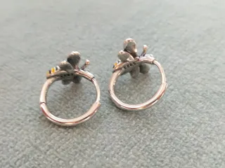 Pendientes aro abeja plata de ley