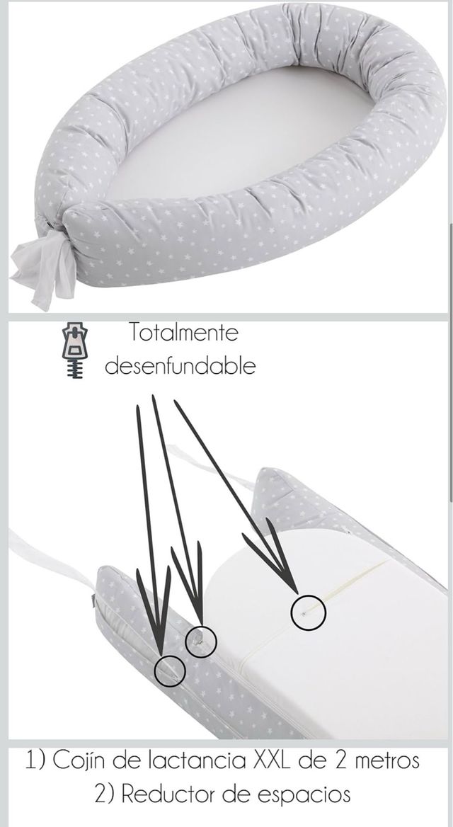 Nido bebé. Cambiador y cojín de lactancia