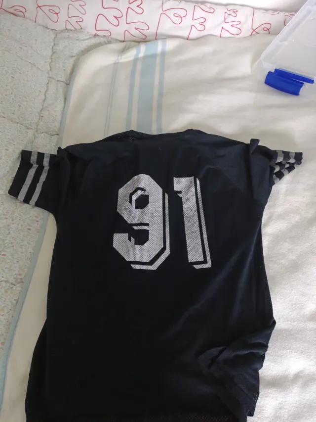 Camiseta Pull&Bear Rugby Negra Talla L