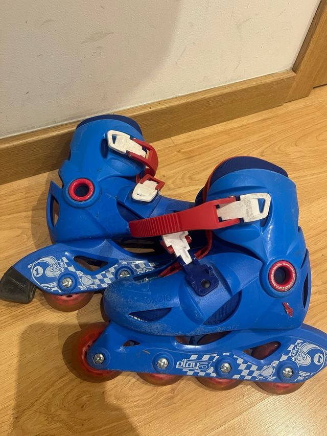 Patines en línea infantiles azules talla 32-34