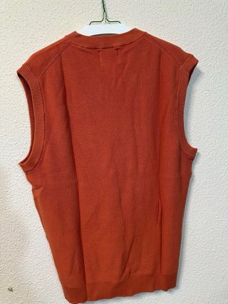 Camiseta sin mangas de punto naranja Talla XXL