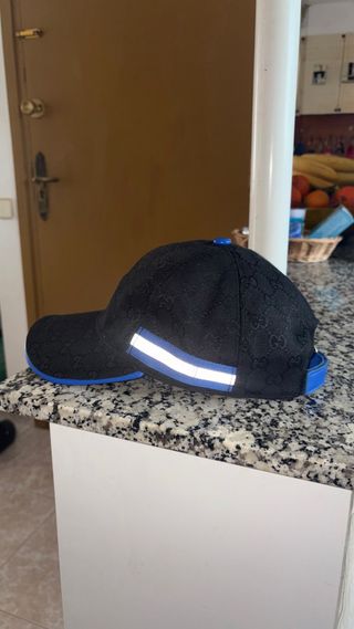 Gorra Gucci Negra Reflectante Azul