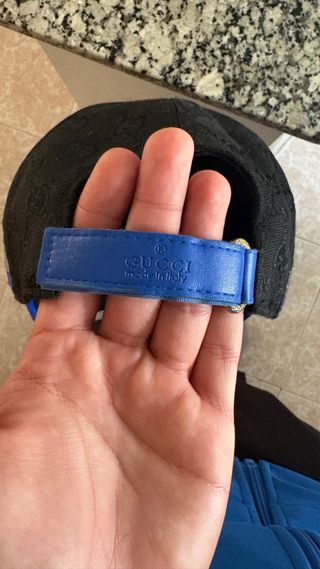 Gorra Gucci Negra Reflectante Azul