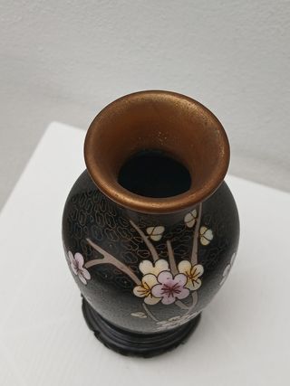 Vaso Cinese Vintage Cloisonné Fiori