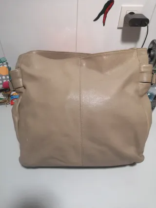 Bolso piel Uterque beige