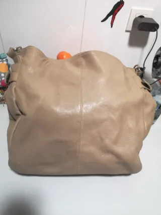 Bolso piel Uterque beige