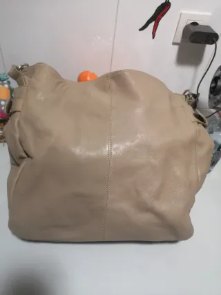 Bolso piel Uterque beige