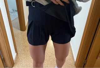 Falda pantalón Zara azul marino