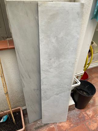 4 piezas mármol blanco