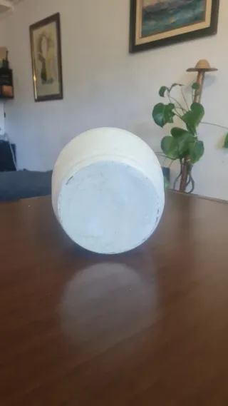 Botijo de terracota vintage Blanco