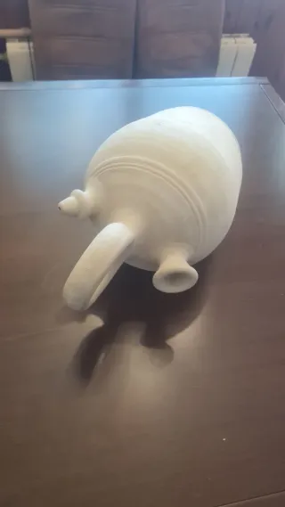 Botijo de terracota vintage Blanco