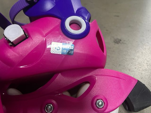 Patines en línea infantiles rosas y morados + adap