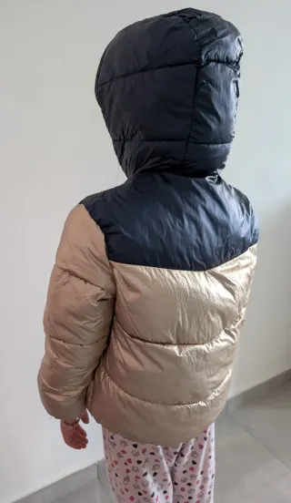 Giubbotto bambina oro e blu