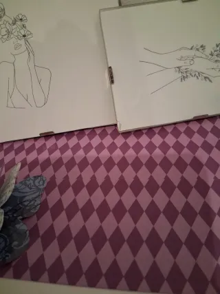 4 Cuadros Cristal y 2 Mariposas 3D