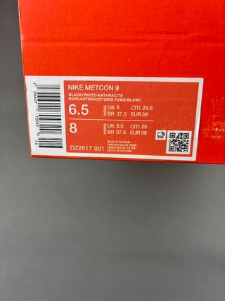 Nike Metcon 9 Nero Bianco Taglia 39