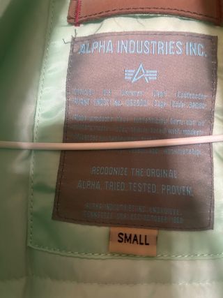Chaqueta Bomber Alpha Industries Verde agua