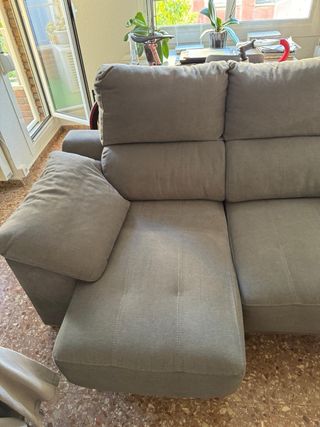 Sofá 2 y 3 plazas gris tela