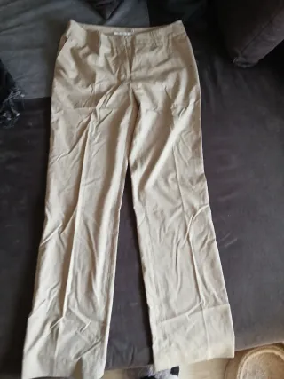 Pantalón vestir mujer beige