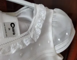 Vestido de Comunión Blanco Niña creaciones Charo